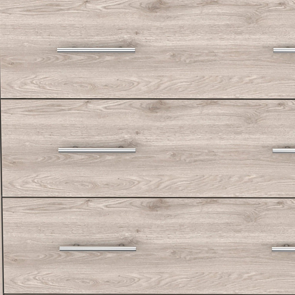 33" Oak Wood Four Drawer Dresser