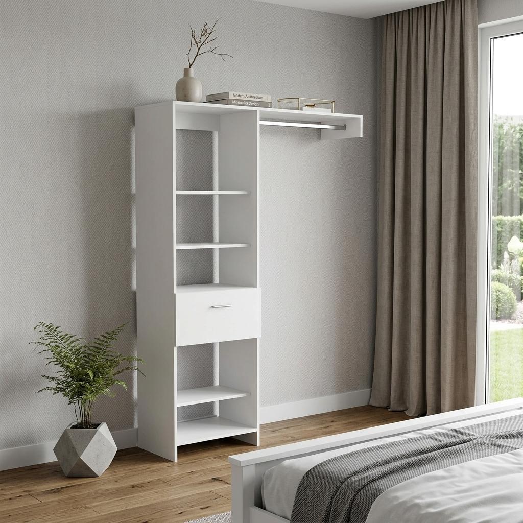 59" White Wood Triple Dresser