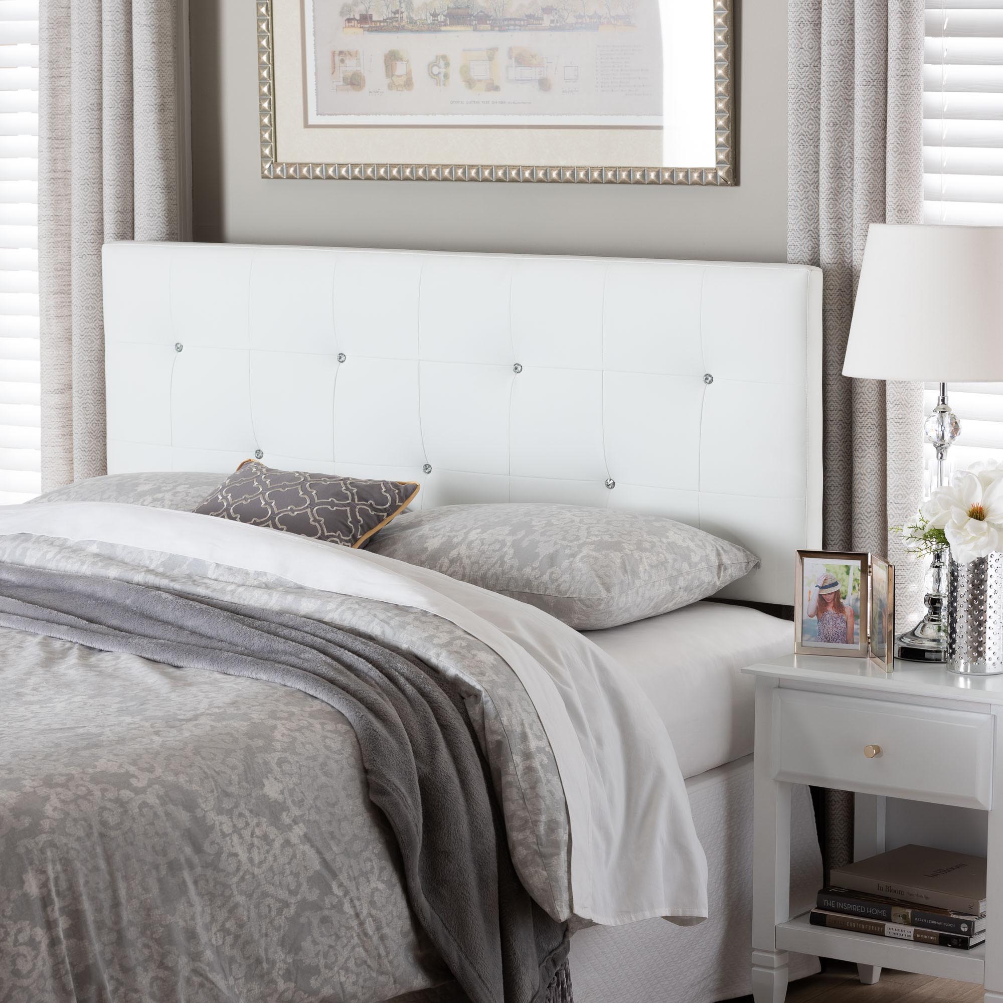 Baxton Studio Kirchem Upholstered White Full Sized Headboard