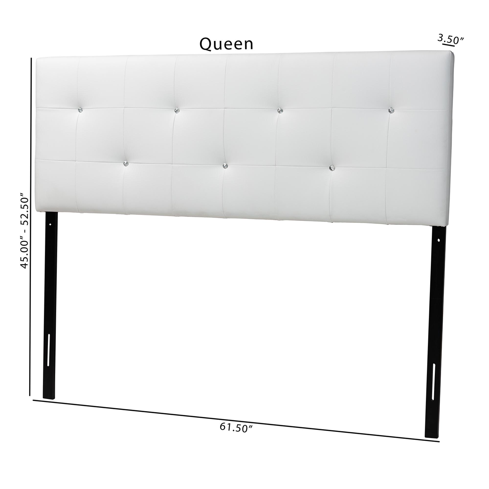 Baxton Studio Kirchem Upholstered White Full Sized Headboard