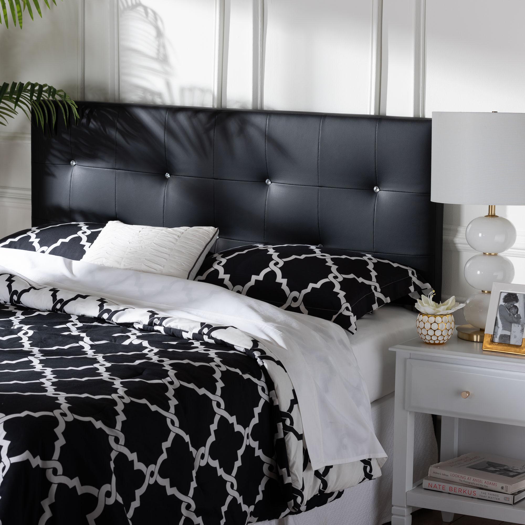 Baxton Studio Kirchem Upholstered Black Queenl Sized Headboard
