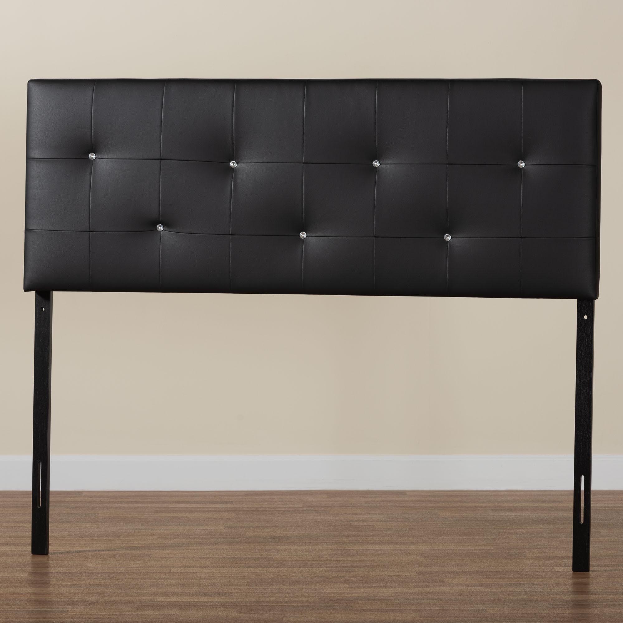 Baxton Studio Kirchem Upholstered Black Full Sized Headboard