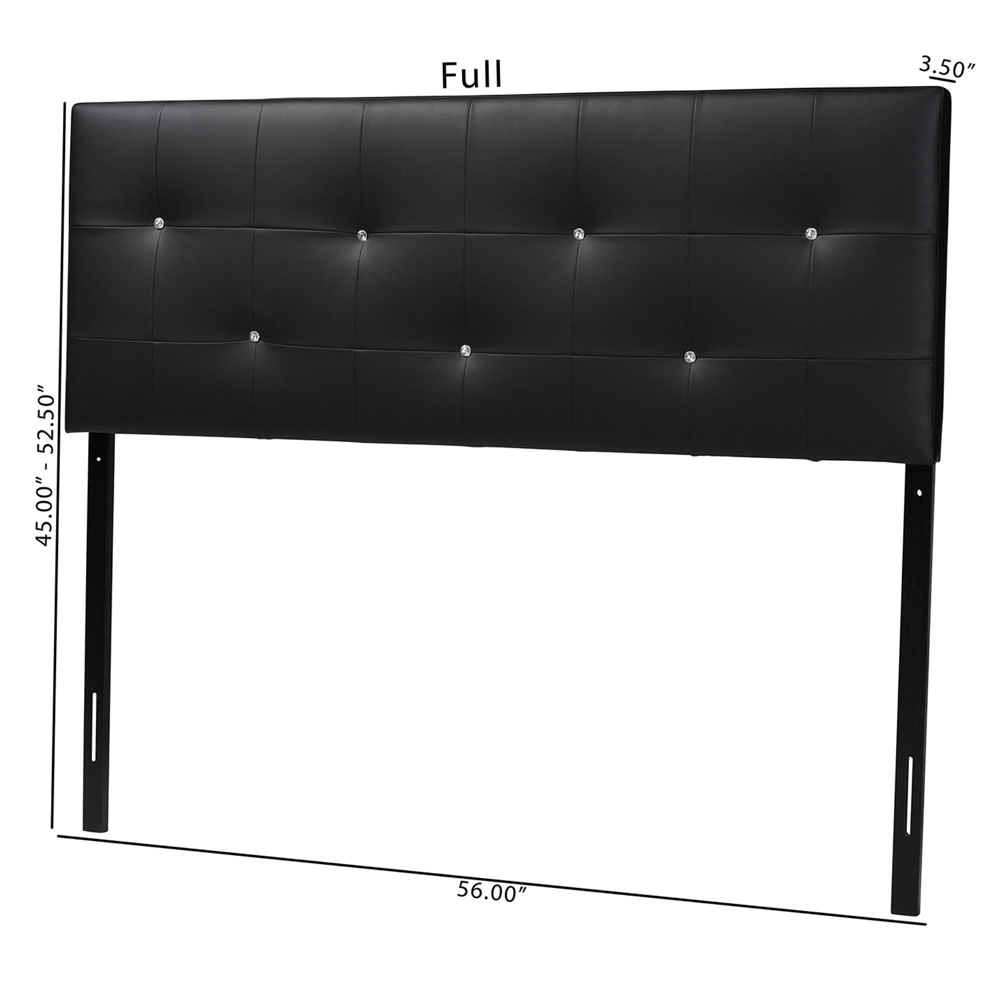 Baxton Studio Kirchem Upholstered Black Queenl Sized Headboard