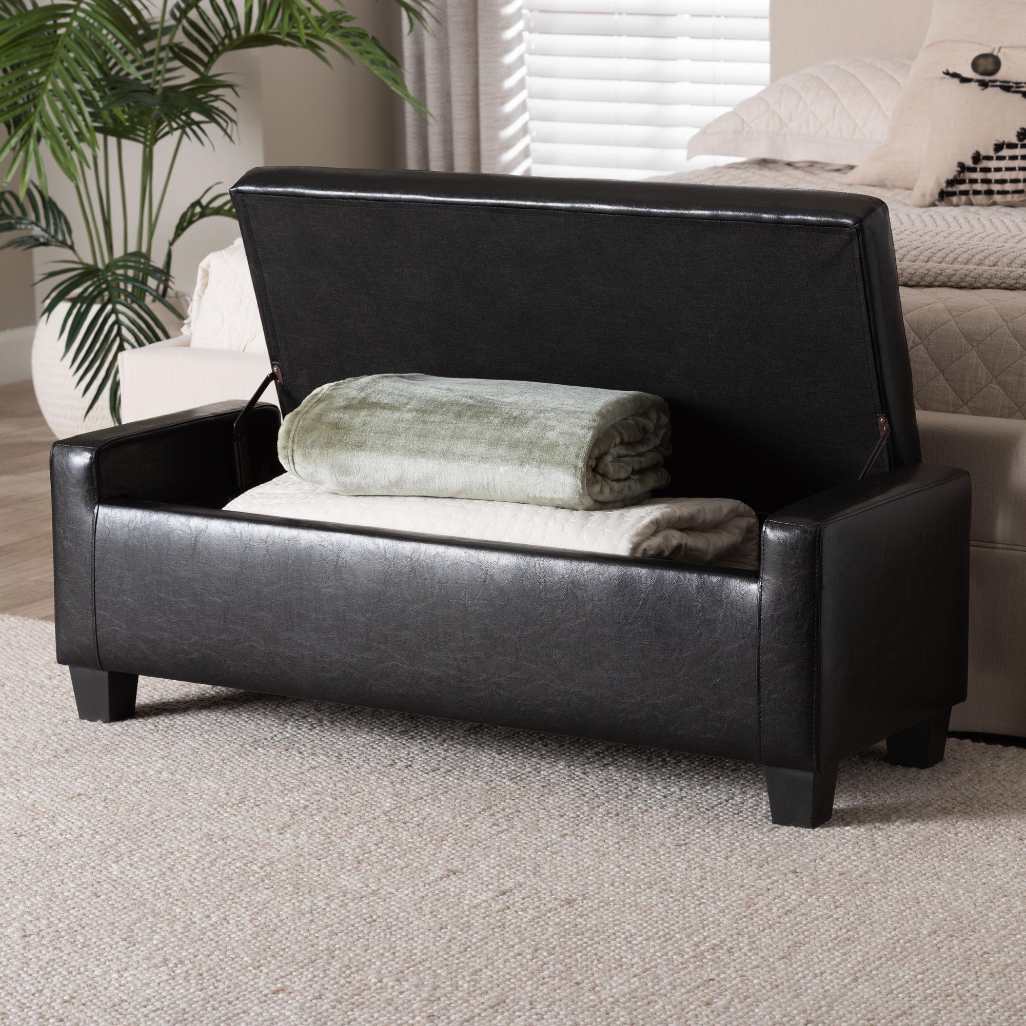 Baxton Studio Manchester Ottoman