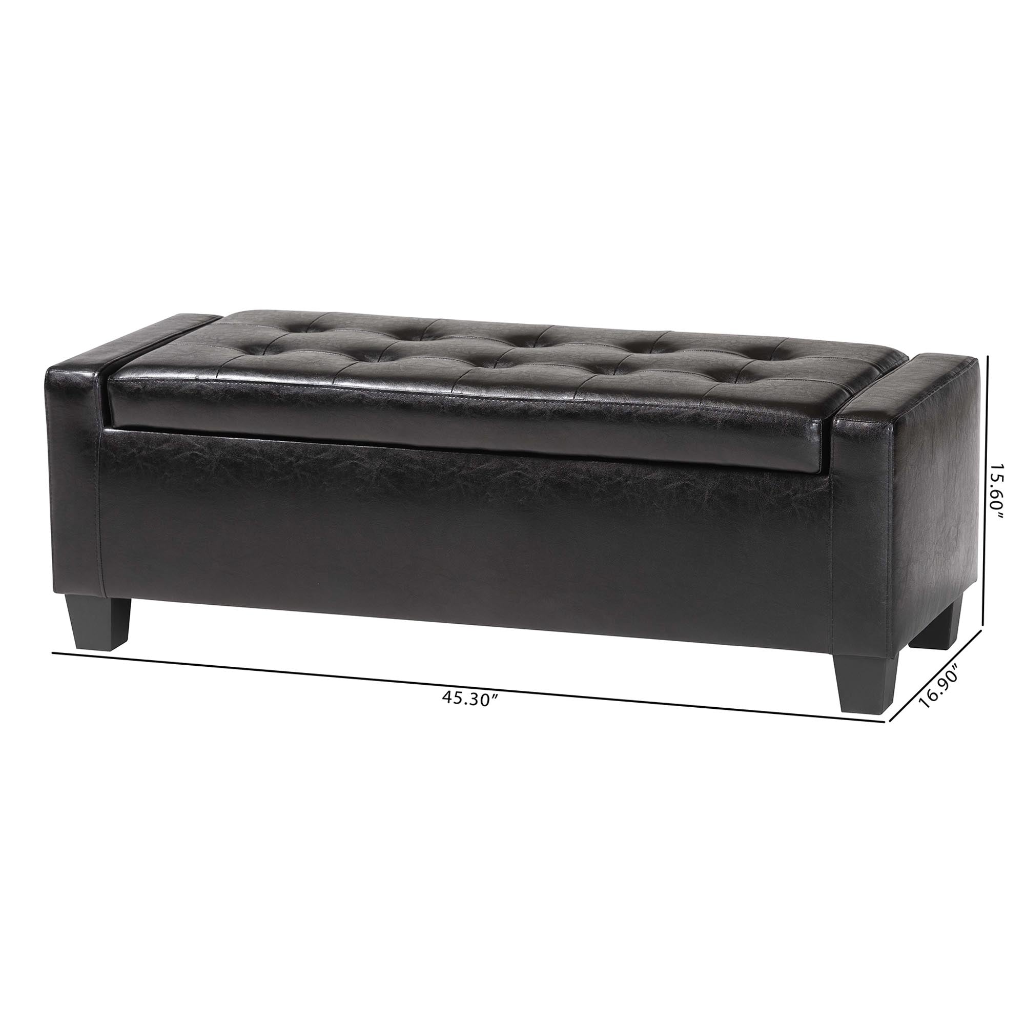Baxton Studio Manchester Ottoman