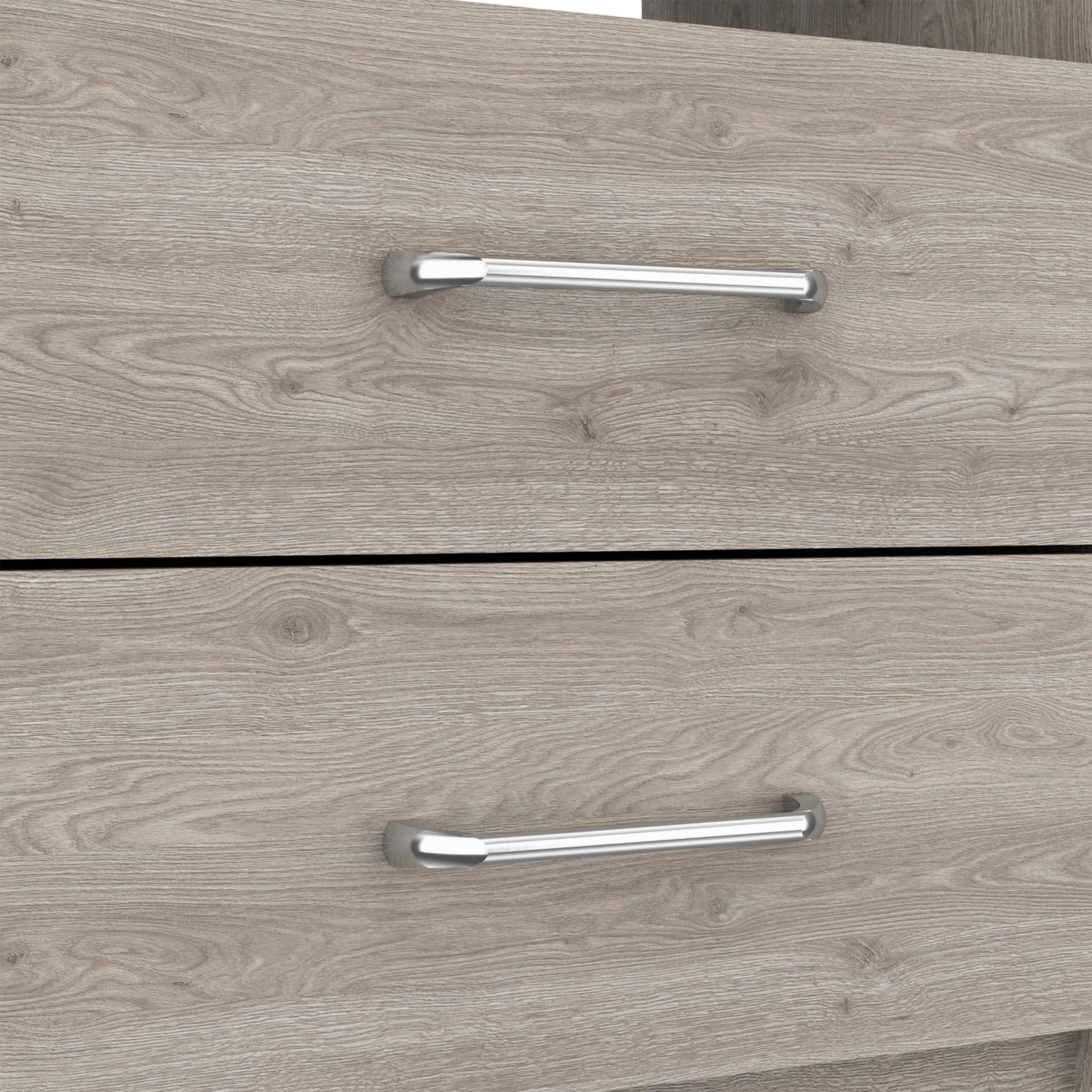 20" Gray Two Drawer Faux Wood Nightstand