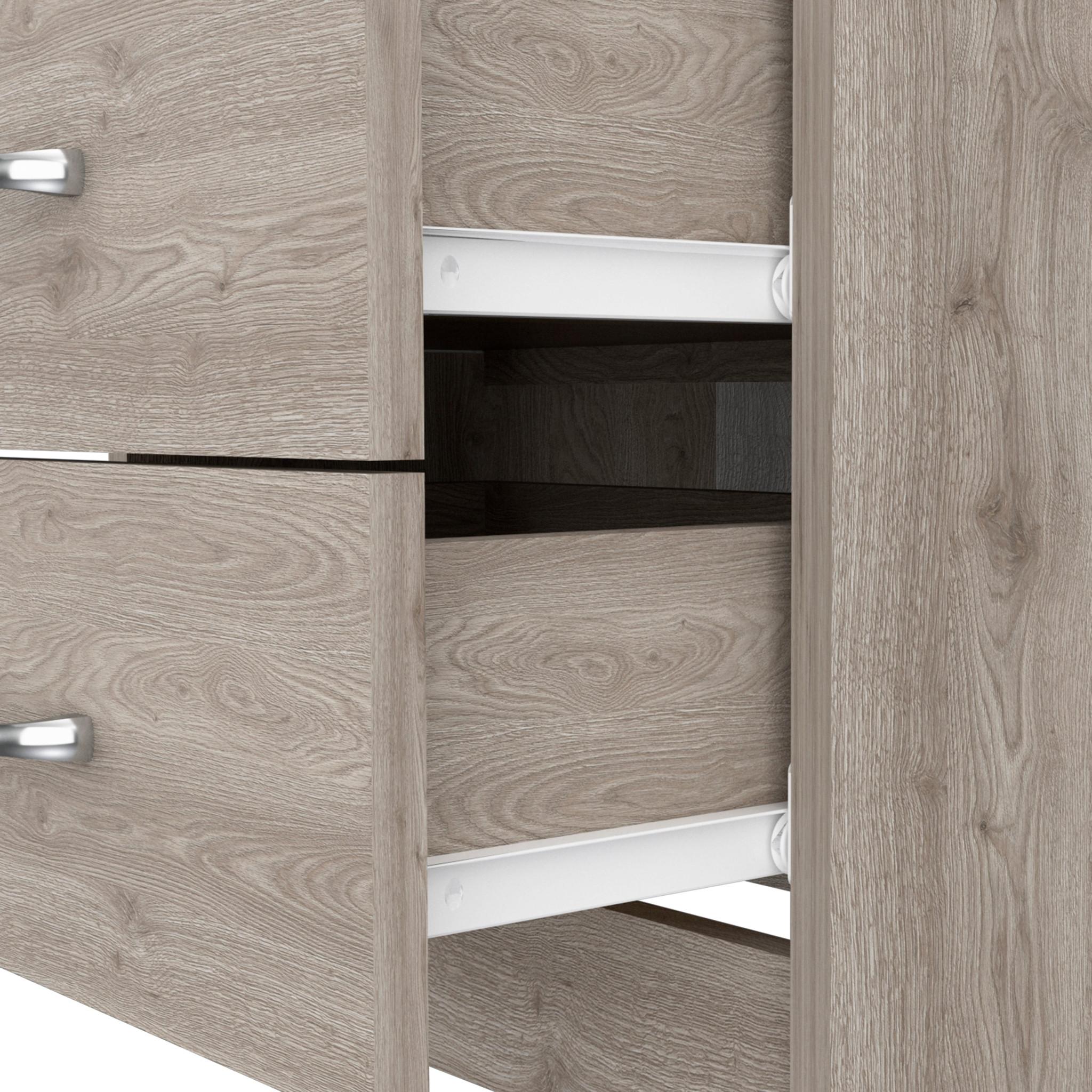 20" Gray Two Drawer Faux Wood Nightstand