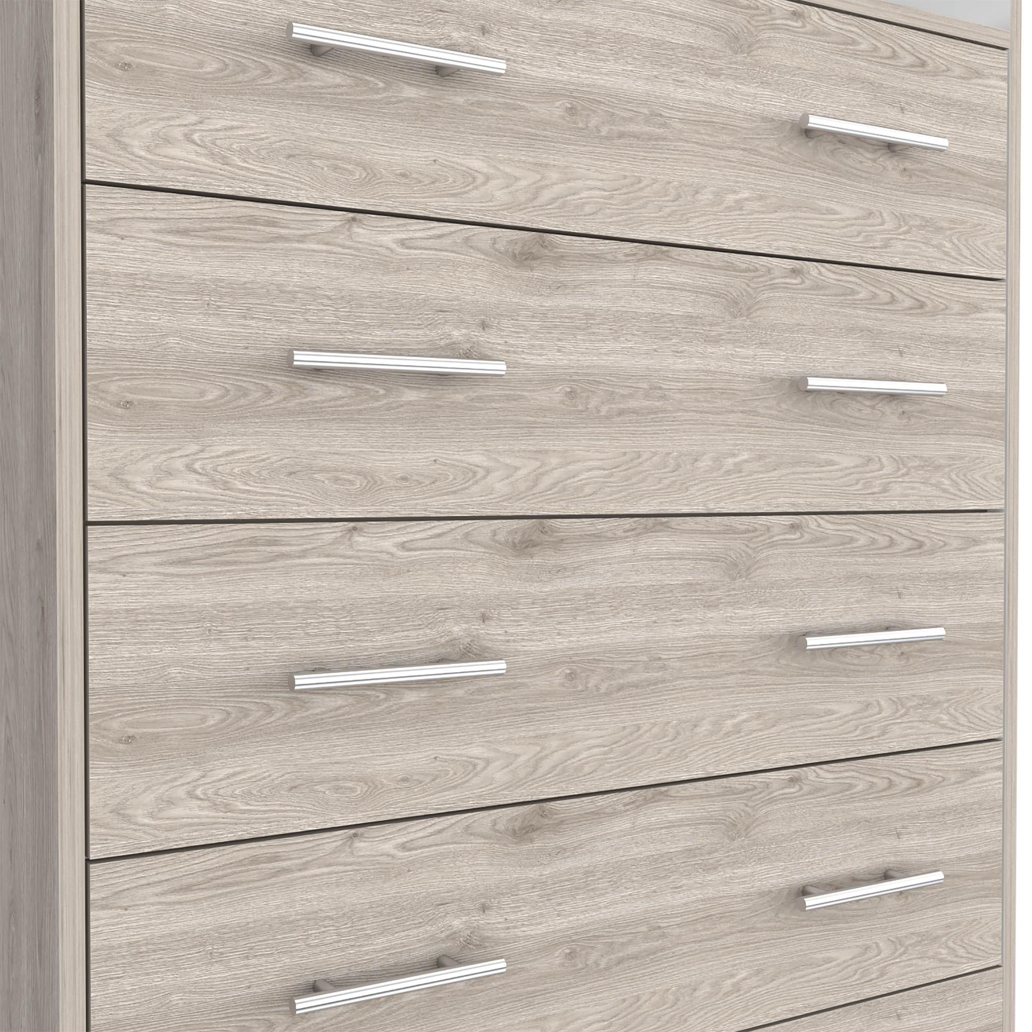 33" Light Gray Wood Four Drawer Dresser