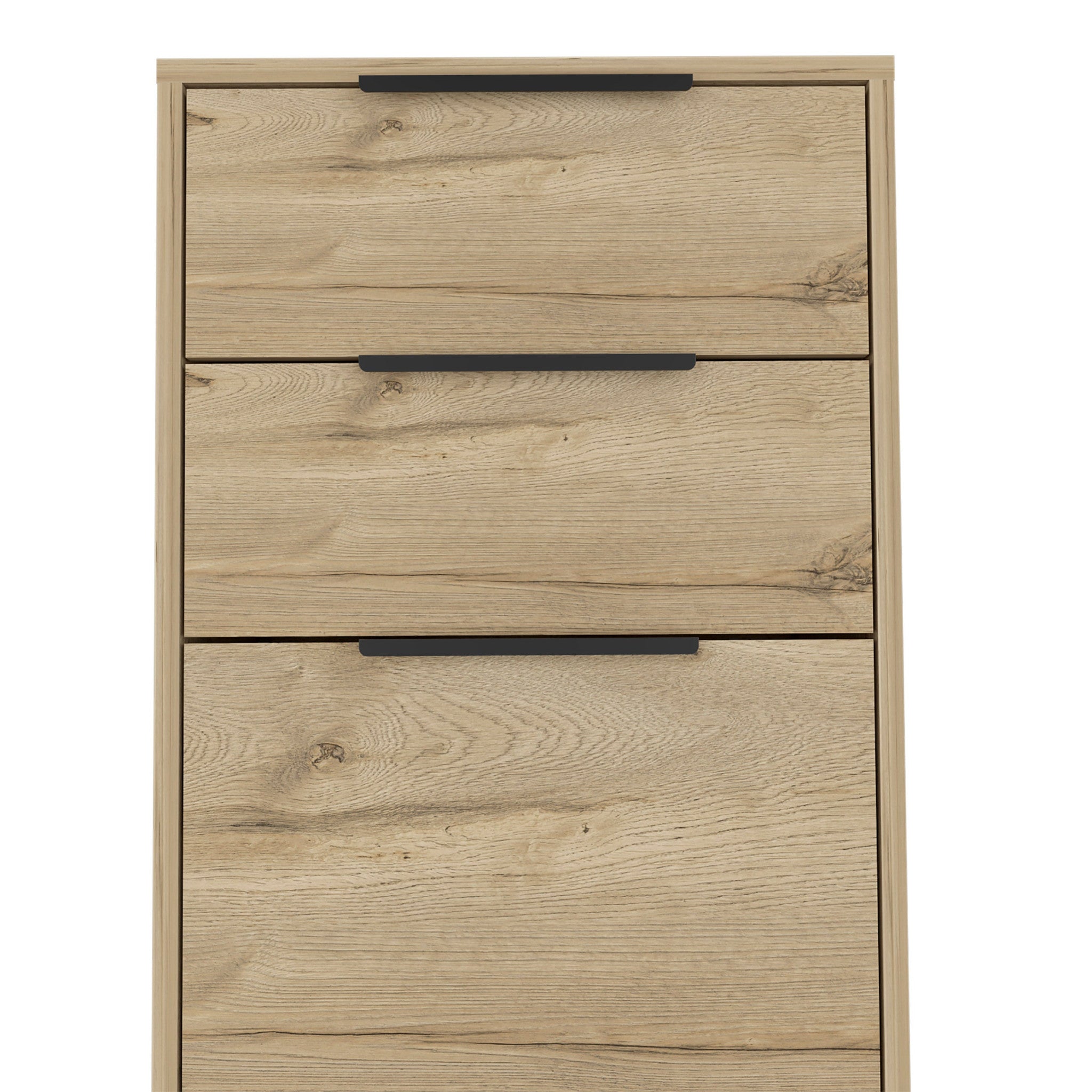 18" Natural Wood Three Drawer Dresser