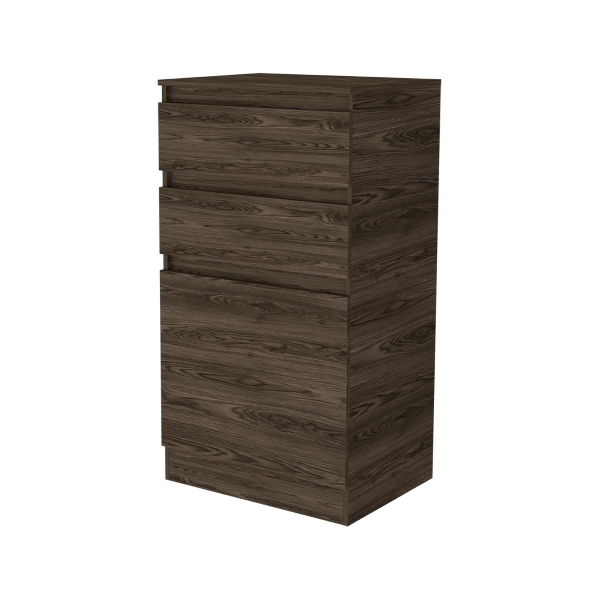 23" Brown Wood Two Drawer Dresser