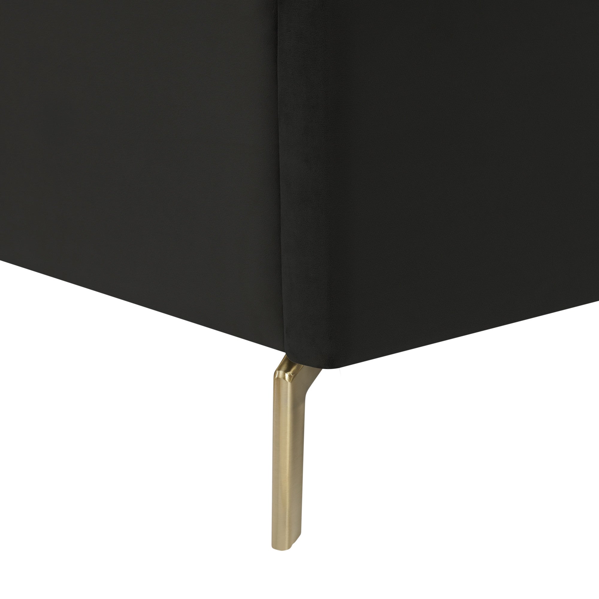 Black Velvet Upholstered Full Bed Frame
