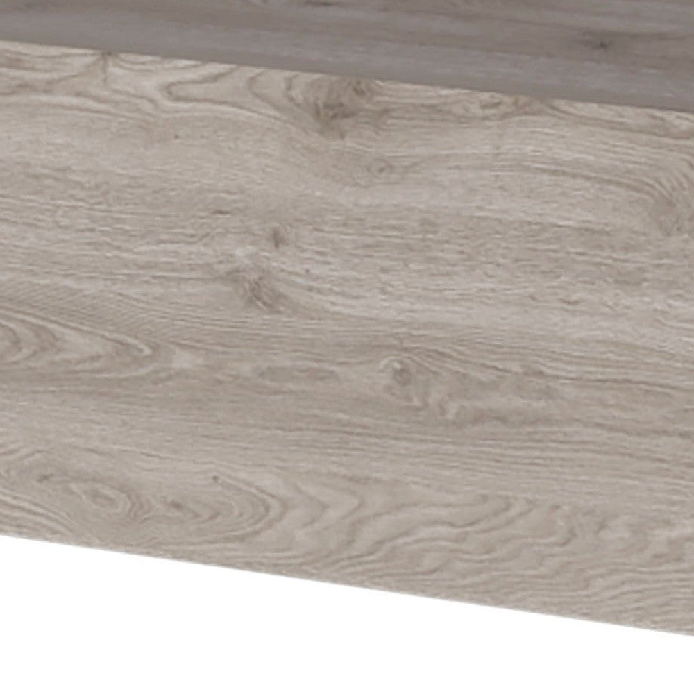 16" Gray Wood One Drawer Floating Nightstand