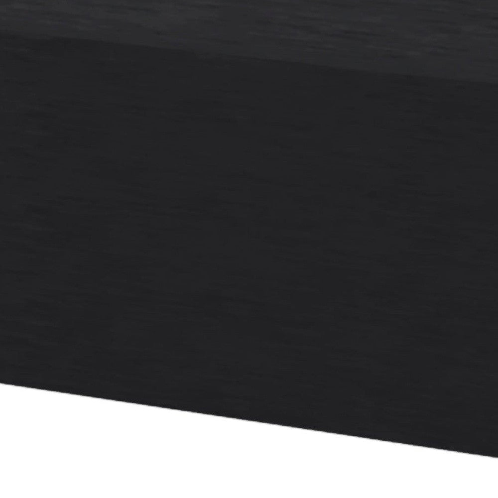 16" Black Wood One Drawer Floating Nightstand