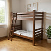 Red Twin Over Twin Solid Wood Bunk Bed
