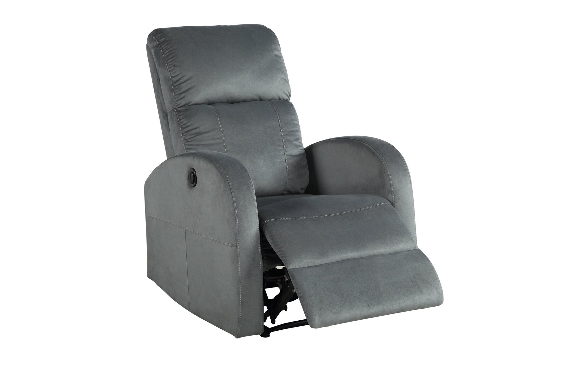 28" Gray Velvet Power Club Recliner