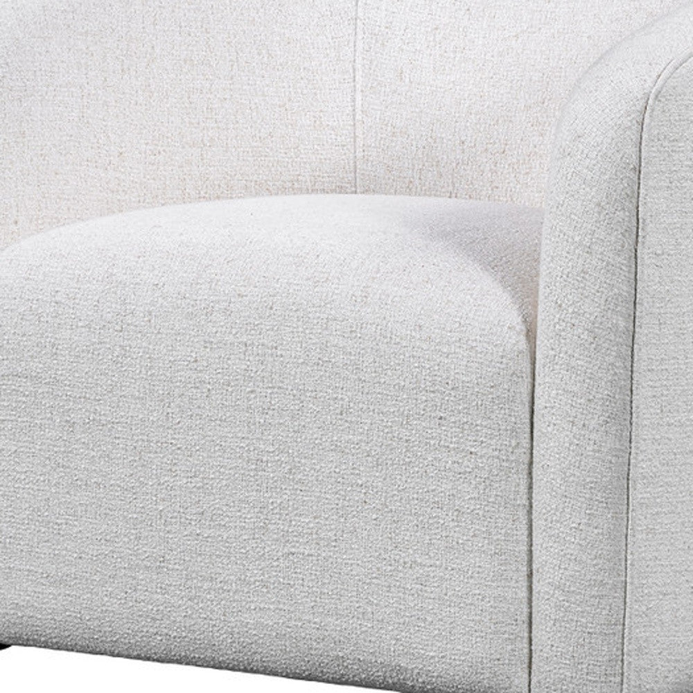 32" Off White Fabric Barrel Club Chair