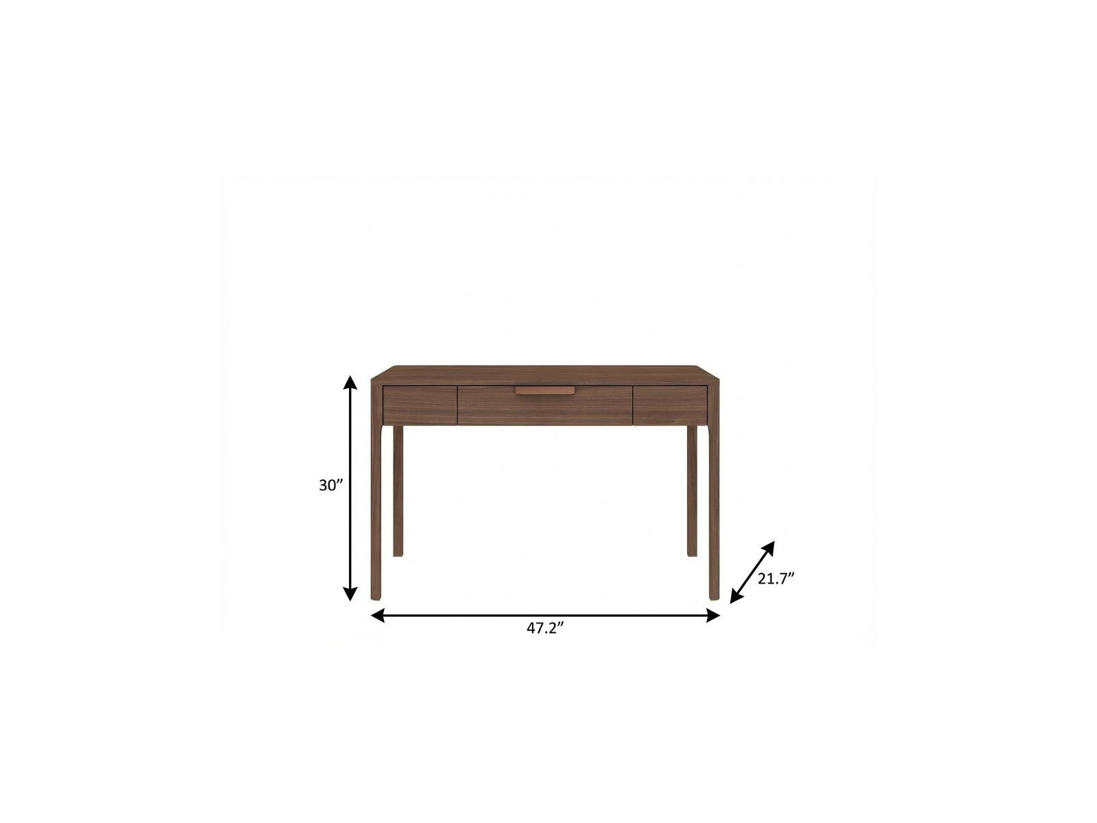 47" Brown Wood Computer Desk