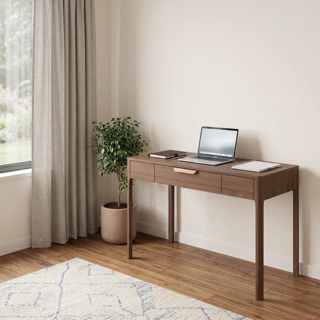 47" Brown Wood Computer Desk