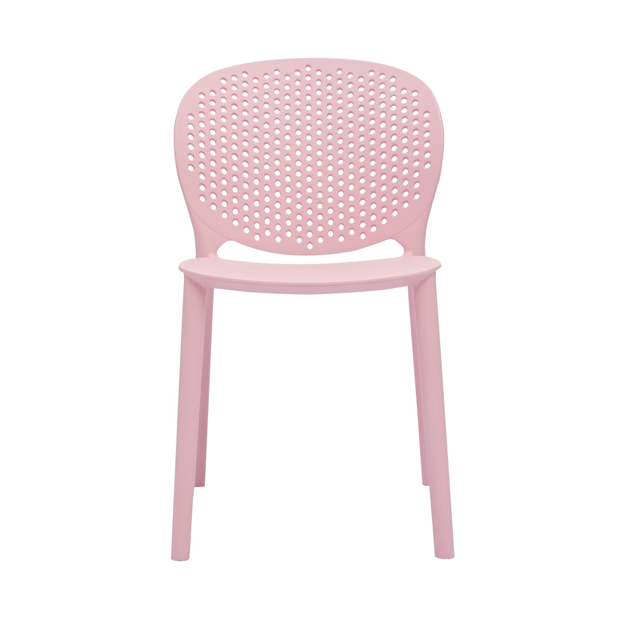Set Of Four Pink Heavy Duty Plastic Juvenile Chairs