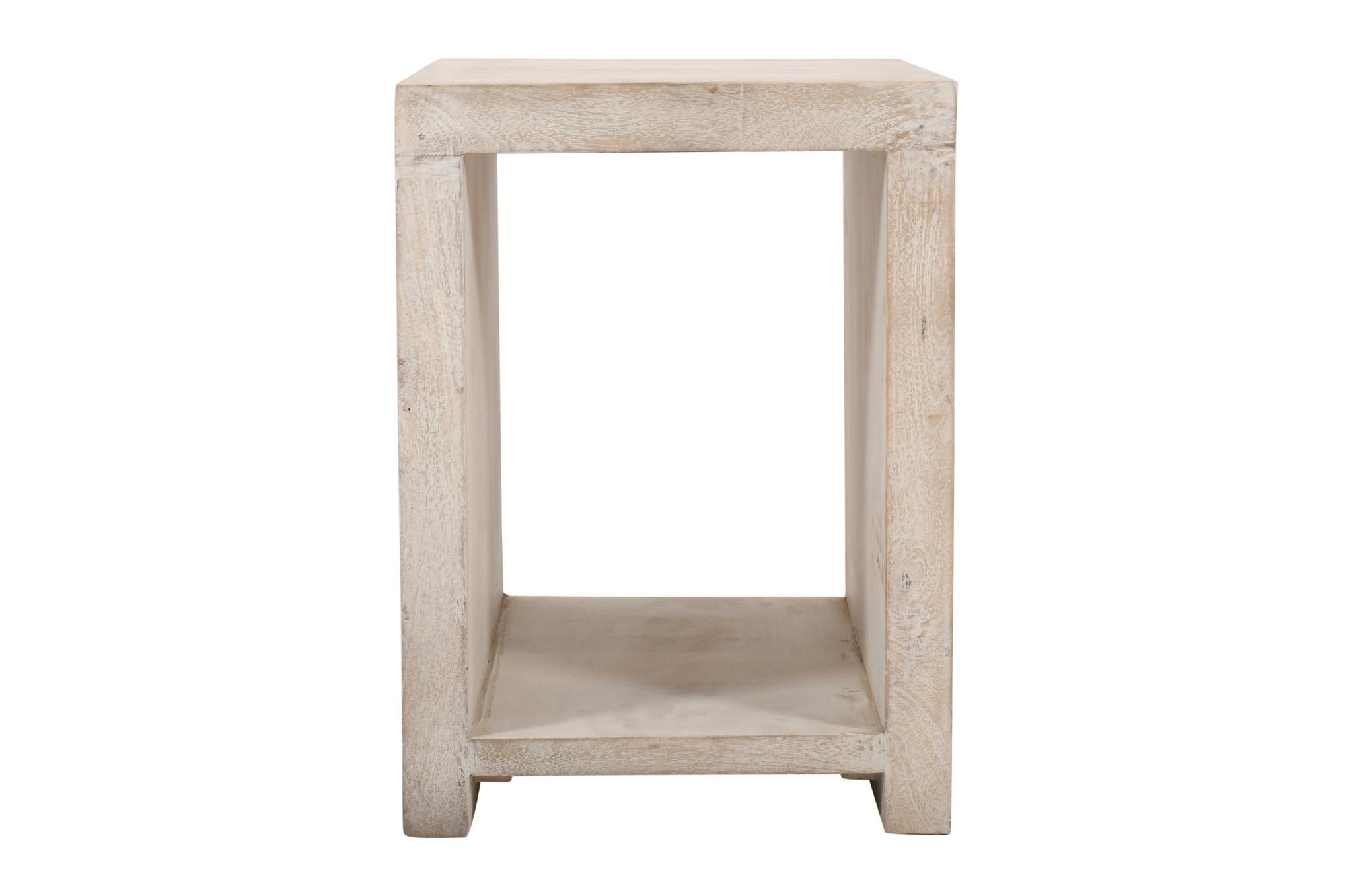 Three Piece Natural Solid Wood Distressed Sled Coffee And End Tables Set