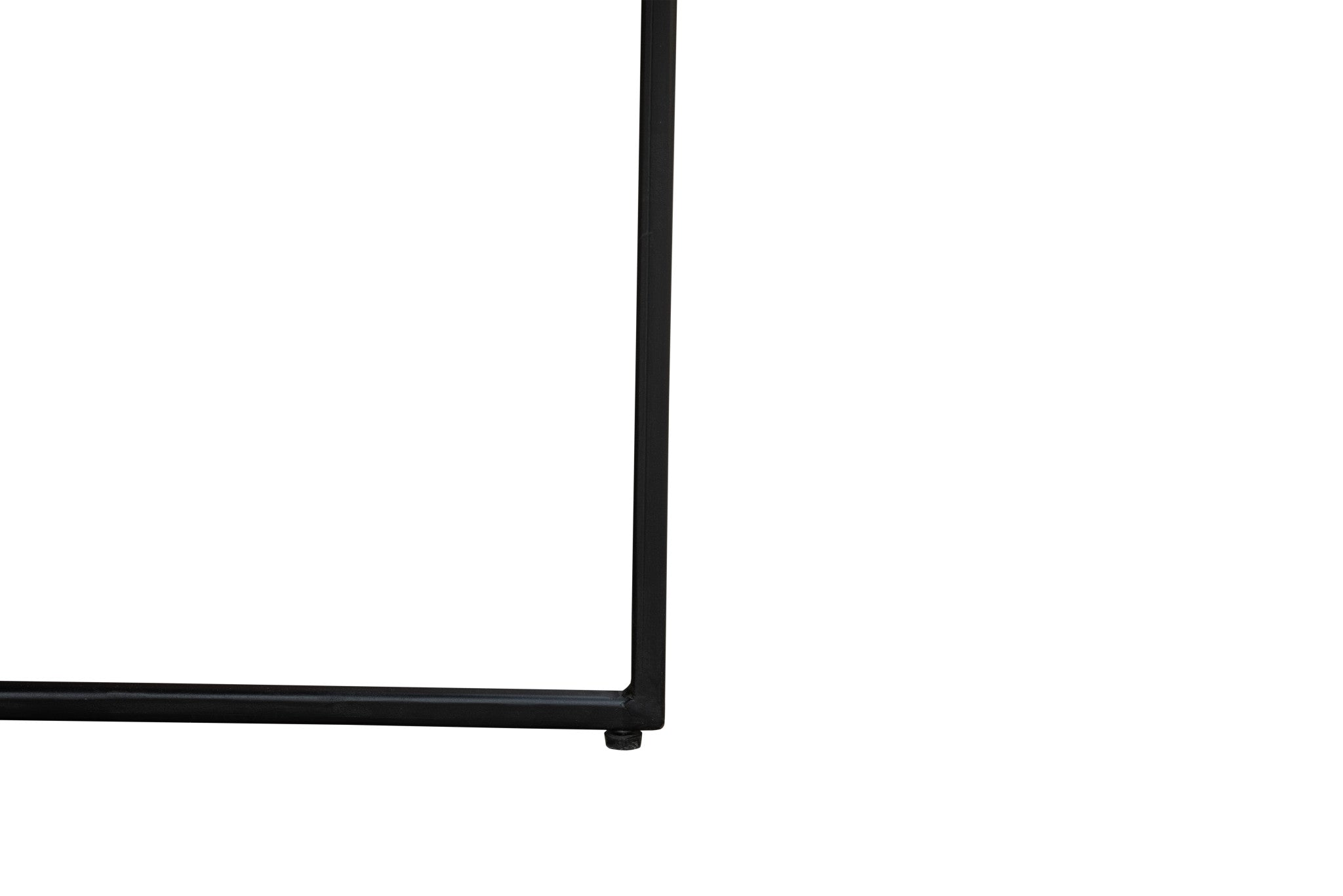 32" Natural and Black Solid Wood And Iron Round Distressed Cross Legs Coffee Table