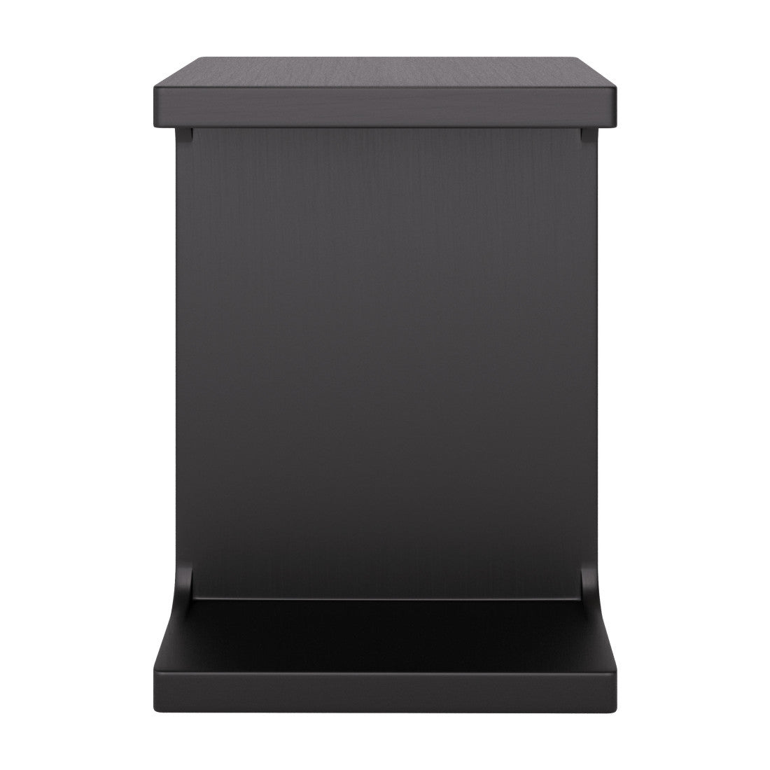 20" Black Solid Wood Pedestal End Table