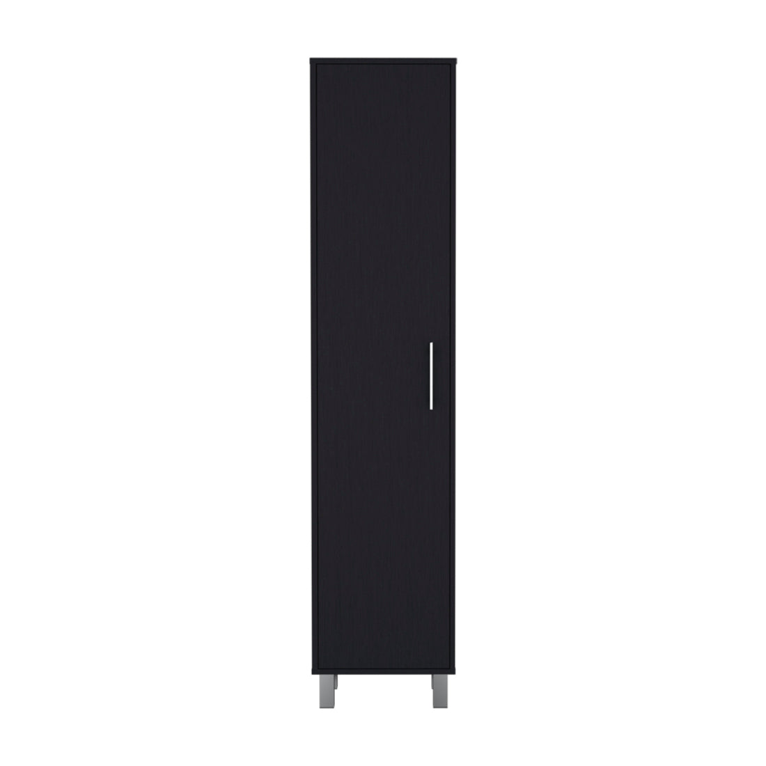 71" Black Wood Pantry Or Storage Cabinet