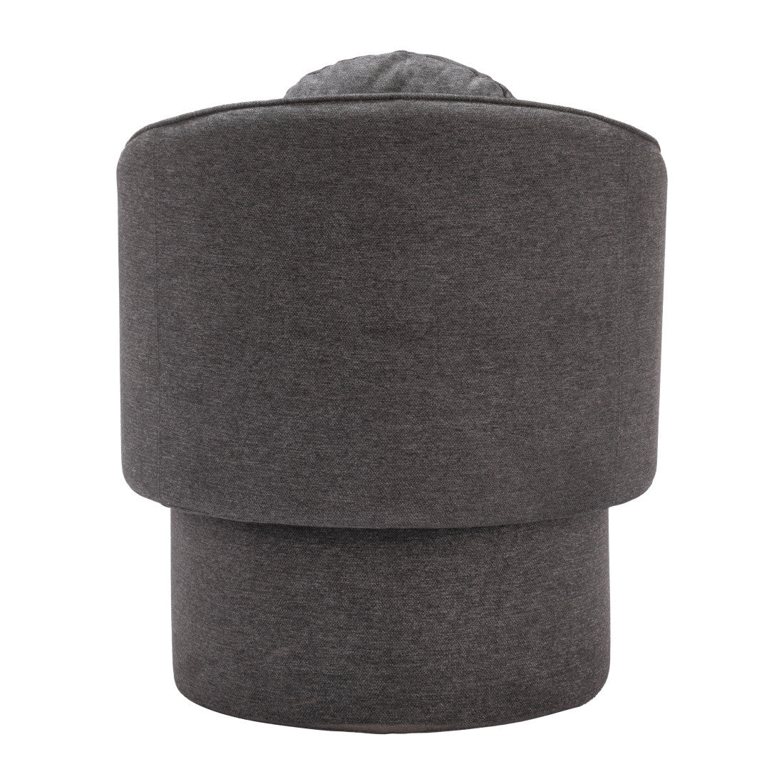 28" Gray Upholstered Club Chair And Toss Pillow