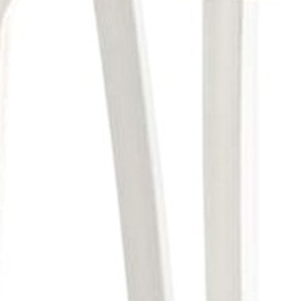 Set of Two 26" White Heavy Duty Plastic Low Back Outdoor Counter Height Bar Chairs