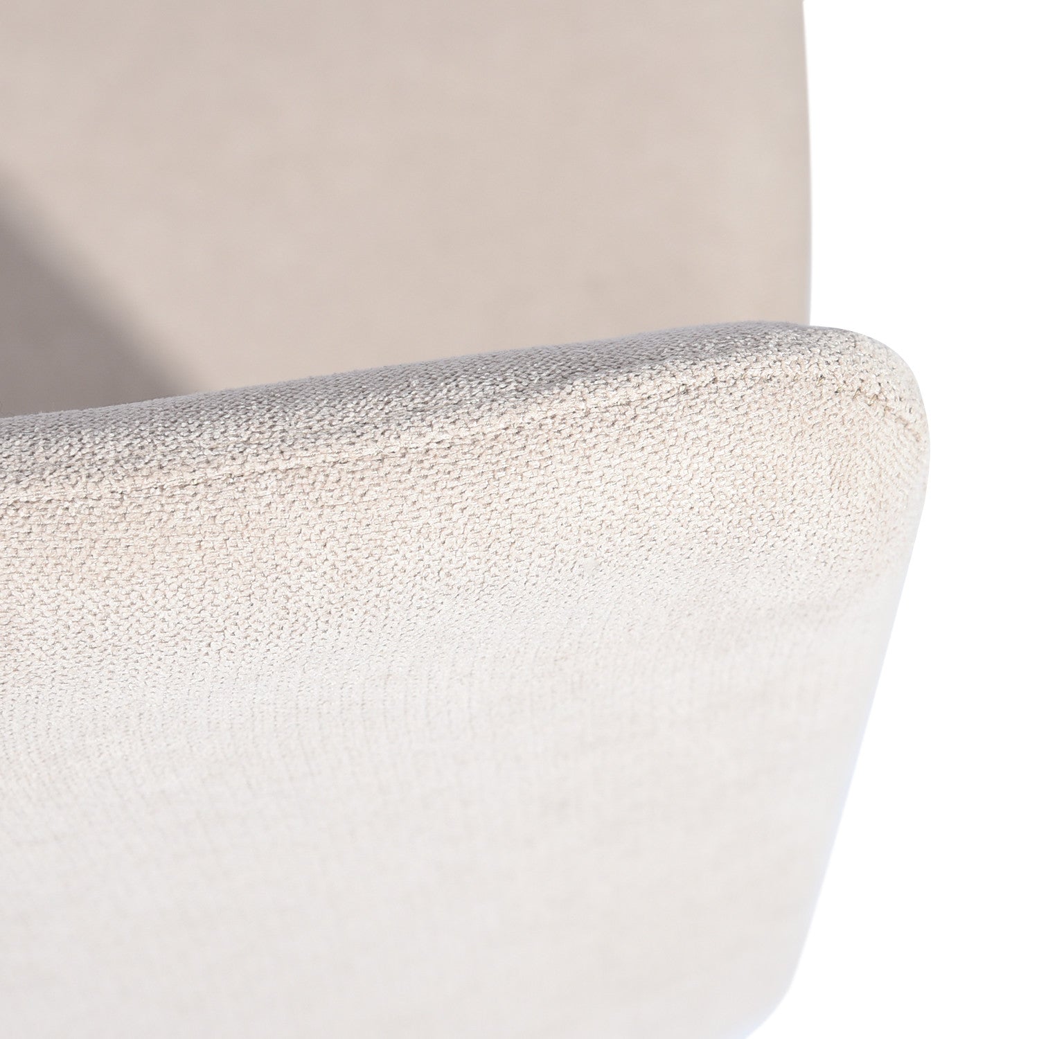 Set of Four Beige and Gold Upholstered Fabric Dining Side Chairs
