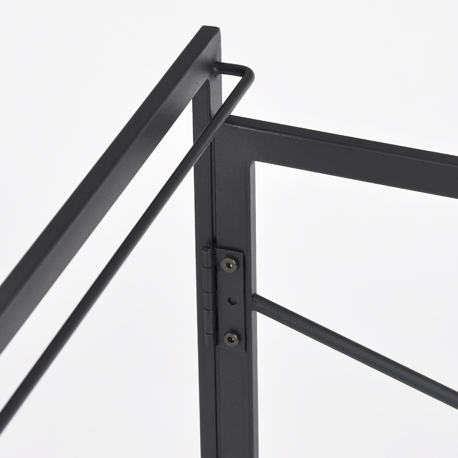 39" Brown and Black Wood and Metal H-Shape Computer Desk