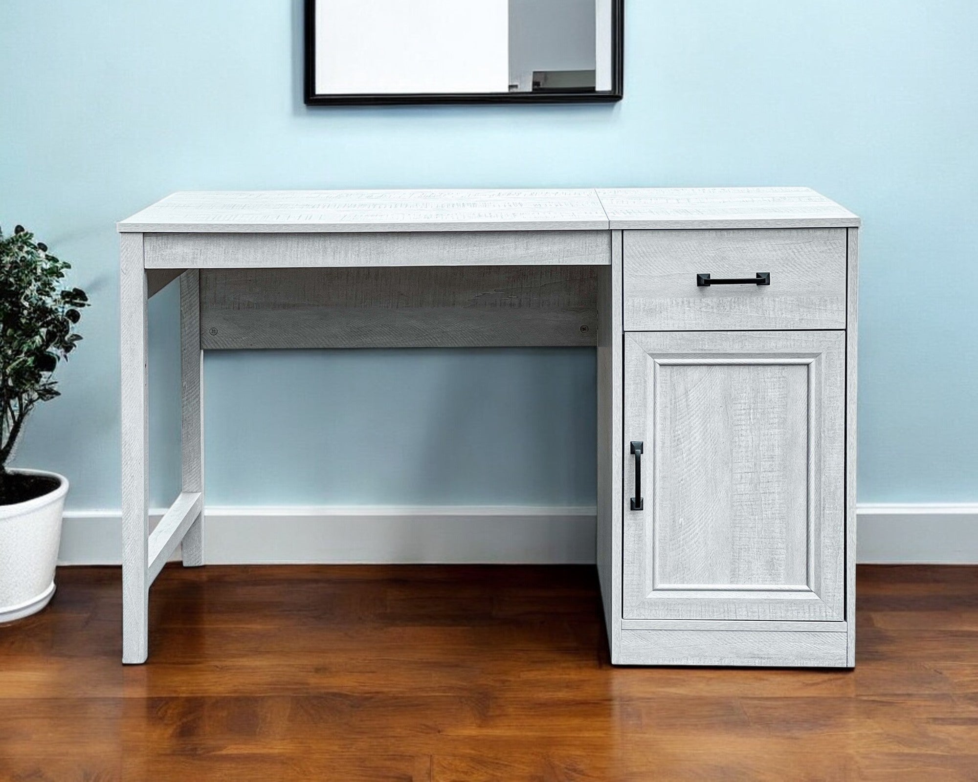 47" Light Gray Wood Writing Desk
