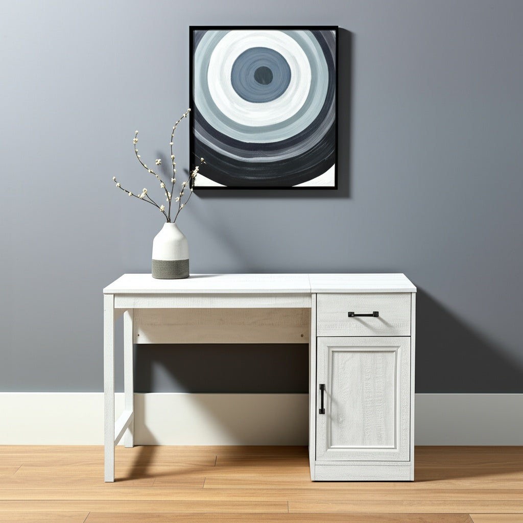 47" Light Gray Wood Writing Desk
