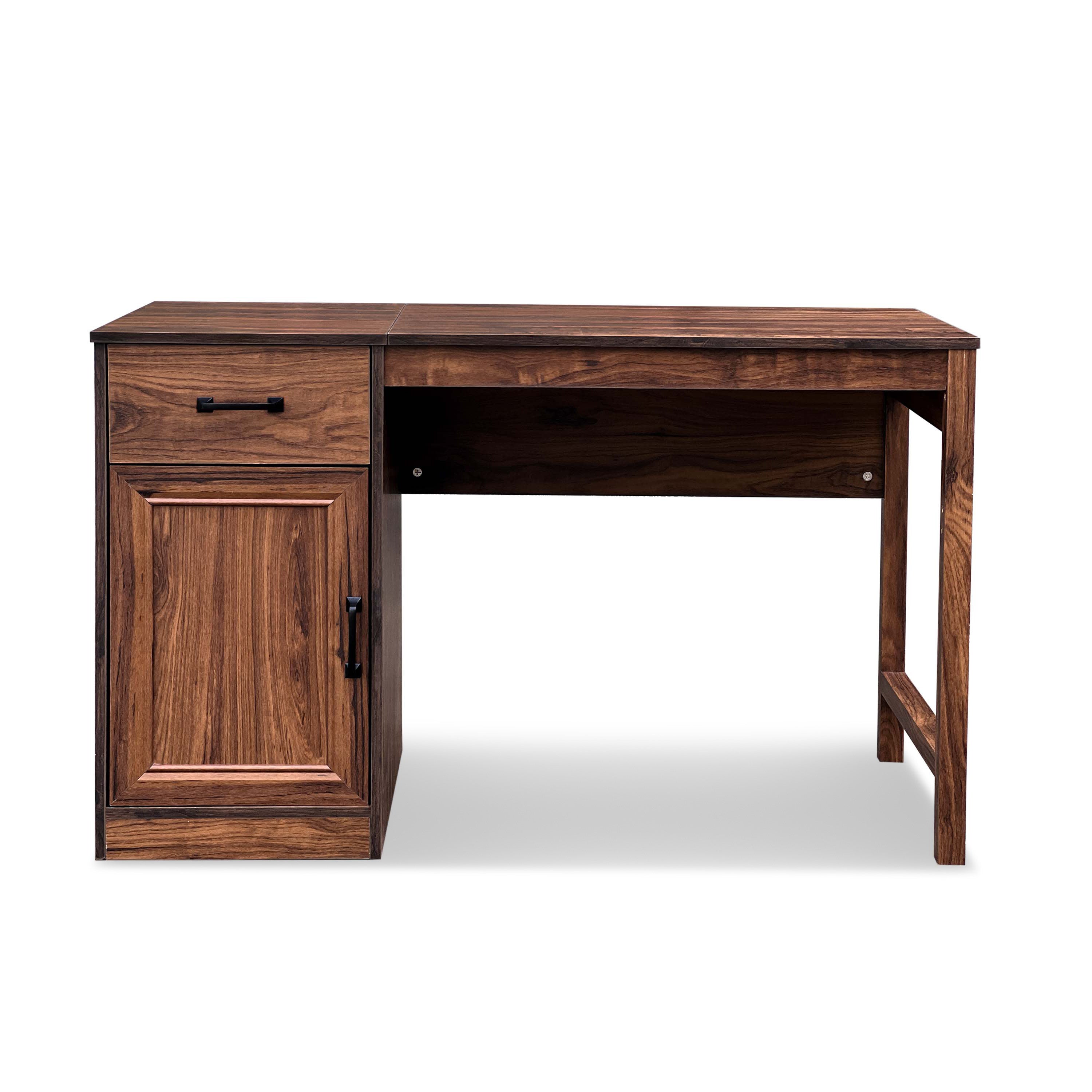 47" Walnut Wood Writing Desk