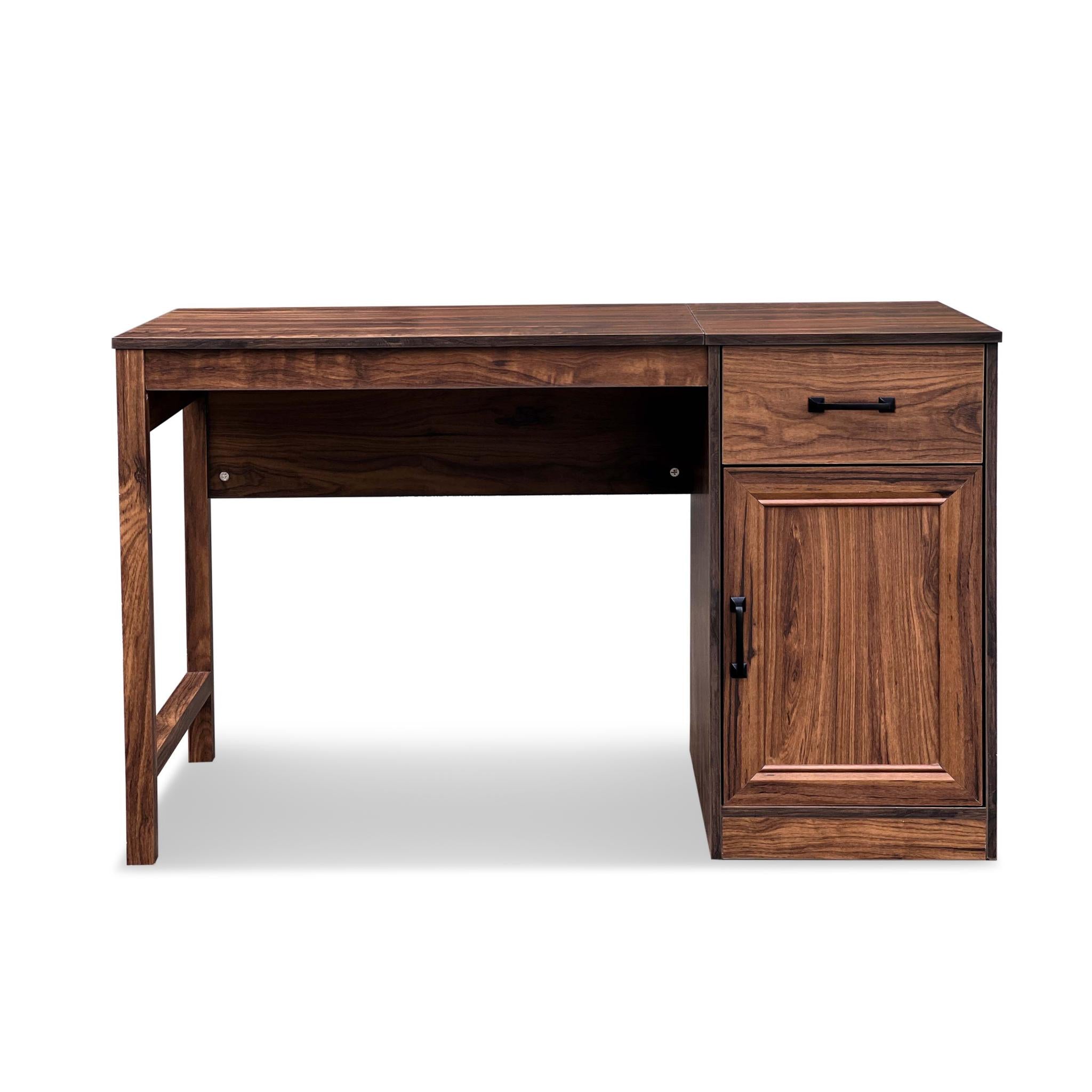 47" Walnut Wood Writing Desk