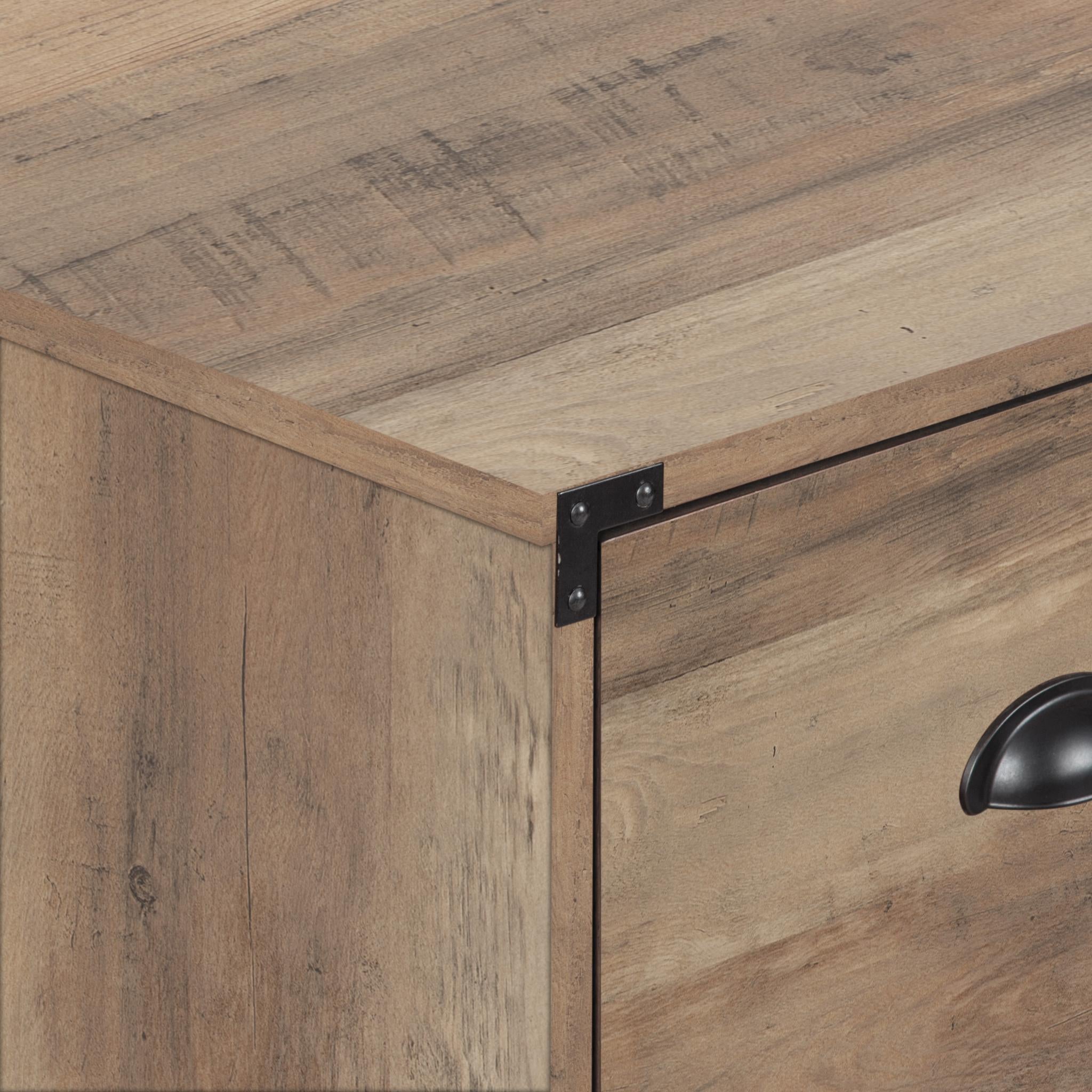 30" Oak Wood Two Drawers Filing Cabinet