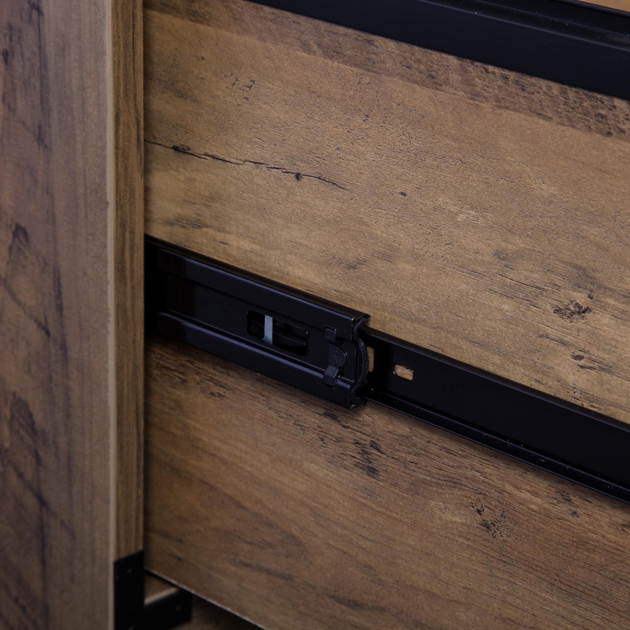 30" Oak Wood Two Drawers Filing Cabinet