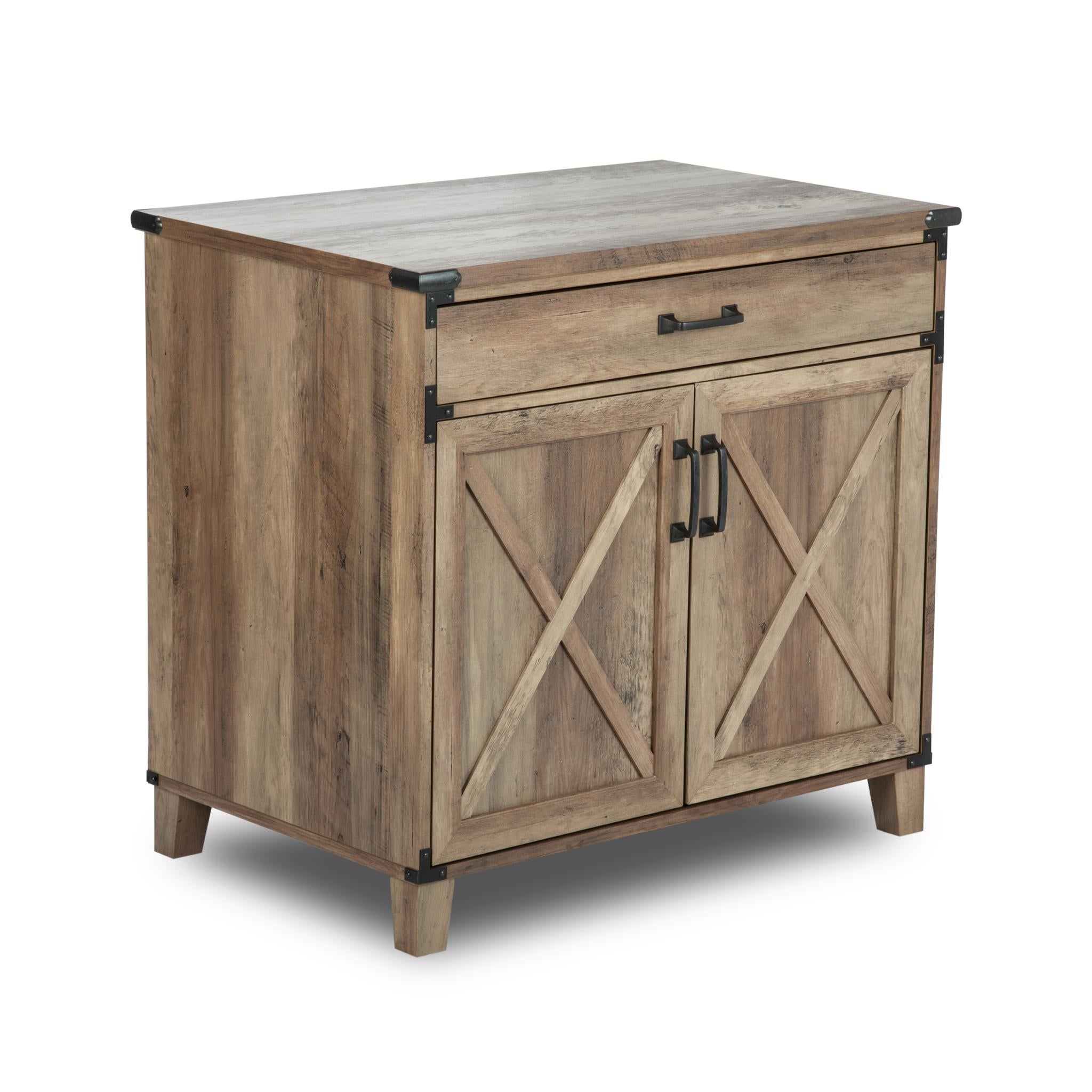 30" Oak Wood Drawer Filing Cabinet