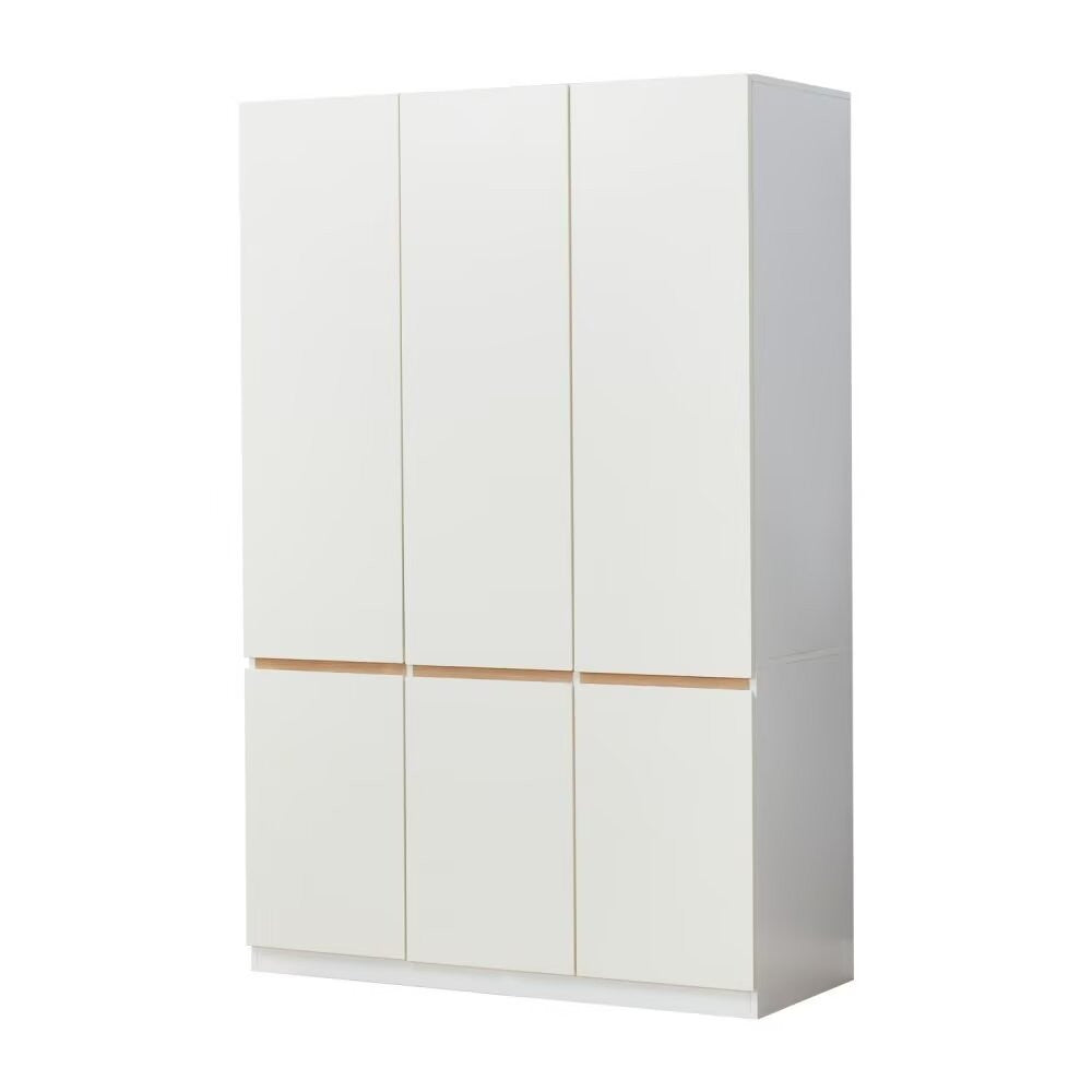 74" White Six Door Combo Dresser