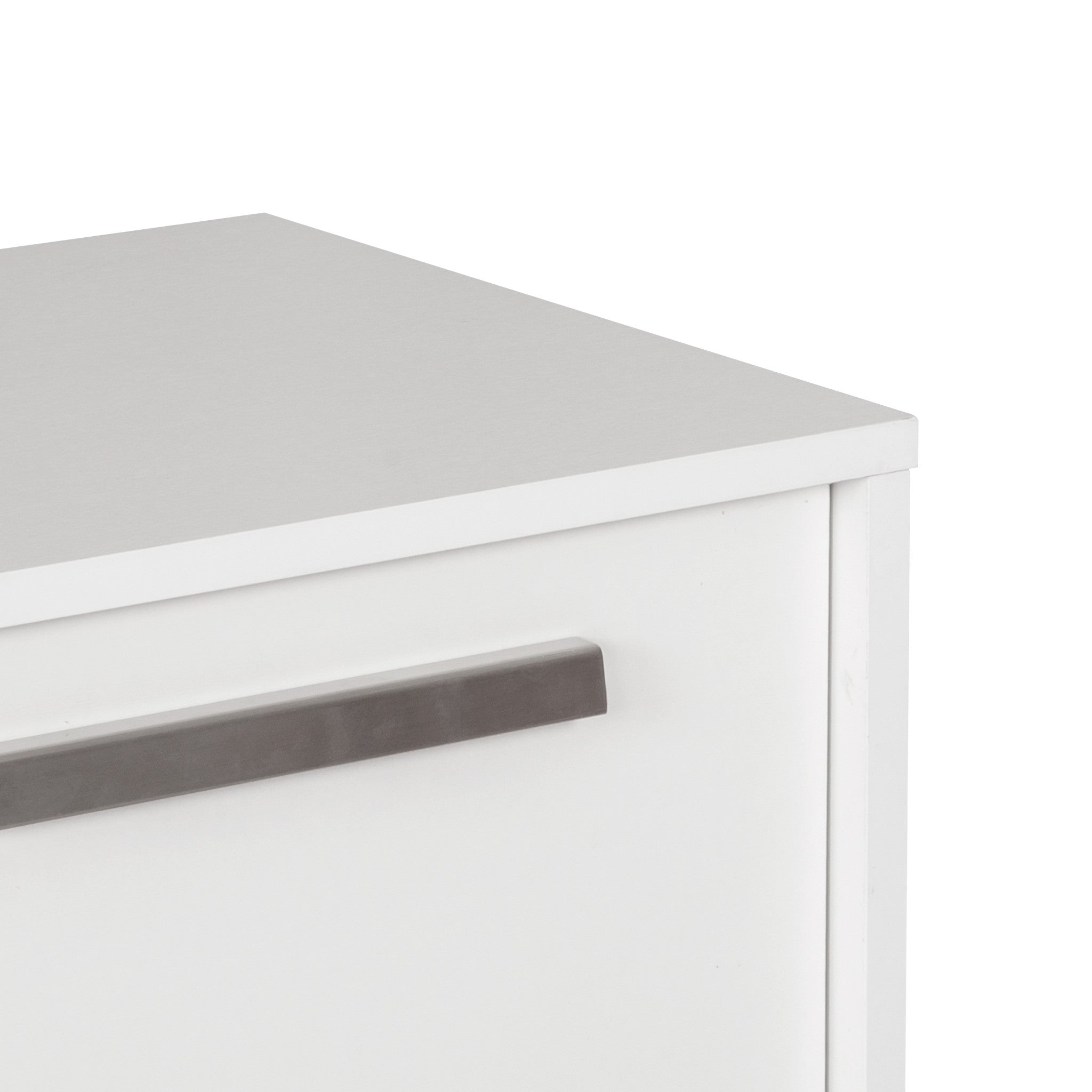 75" White Wood Console Accent Cabinet With Four Doors