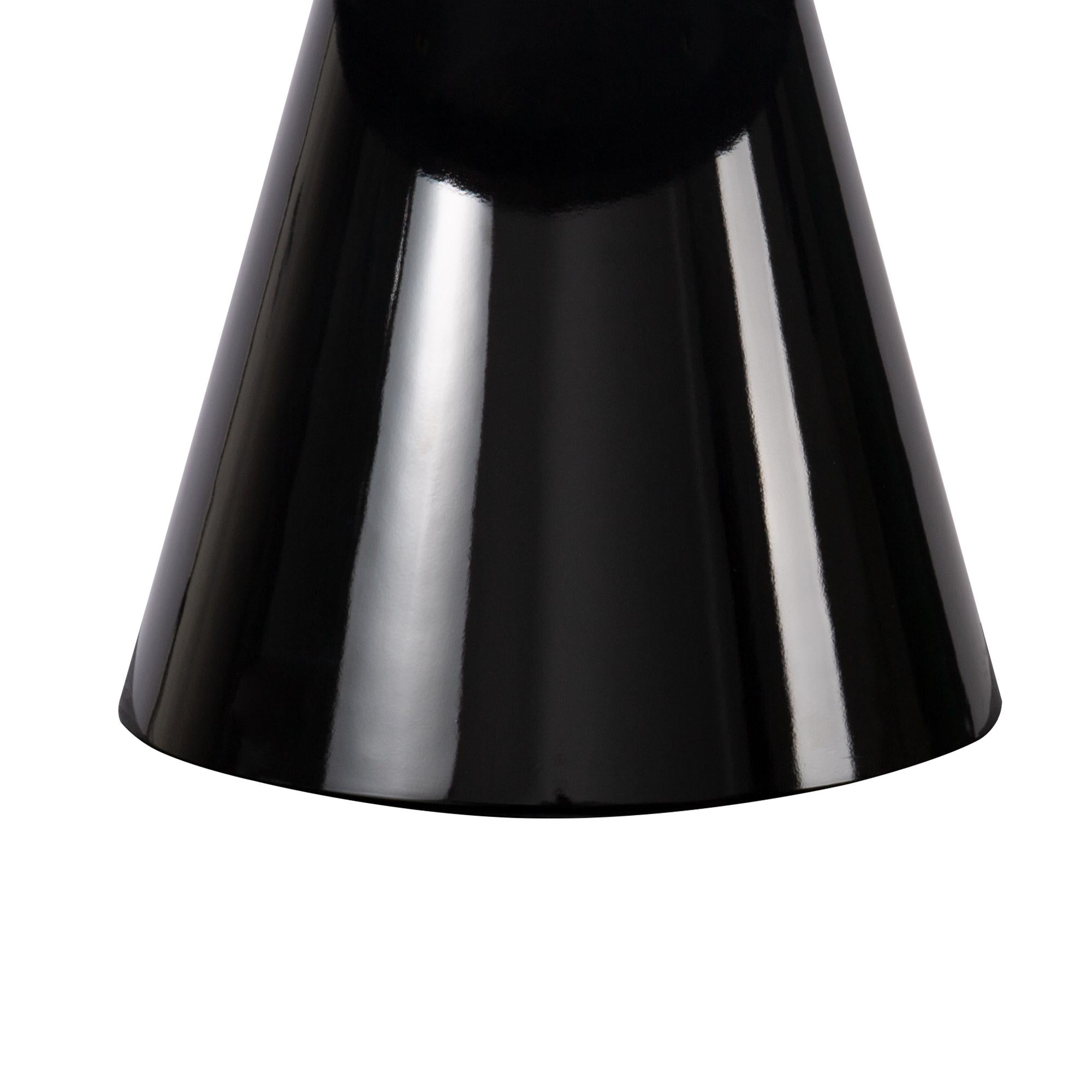 35" Black Wood Round Pedestal Coffee Table