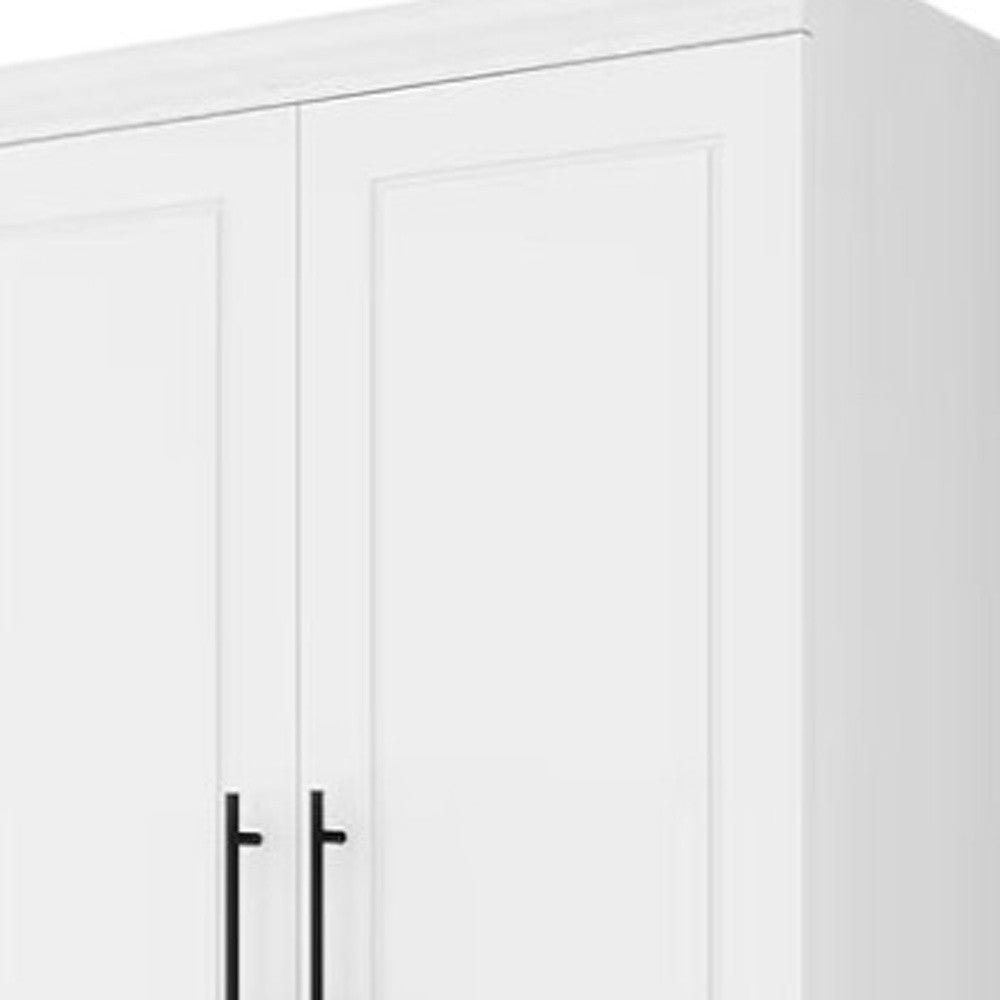 71" White Four Door Combo Dresser