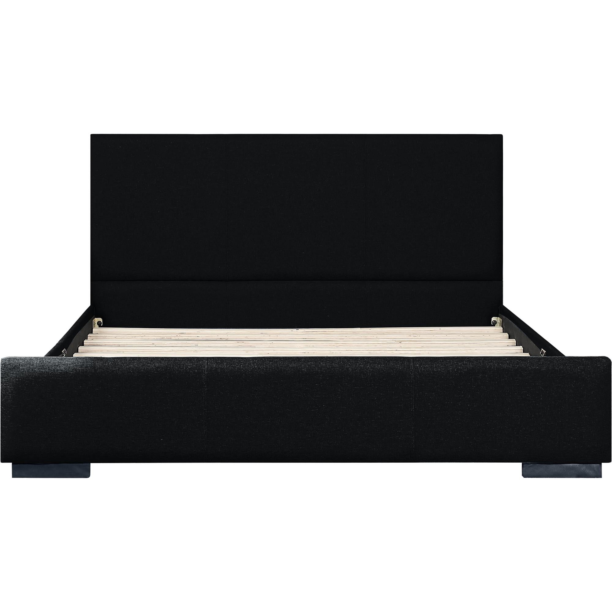 Black Upholstered Queen Bed Frame