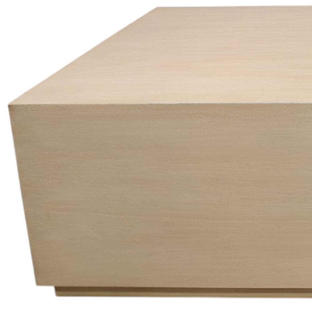 72" Natural Solid Wood Distressed Coffee Table