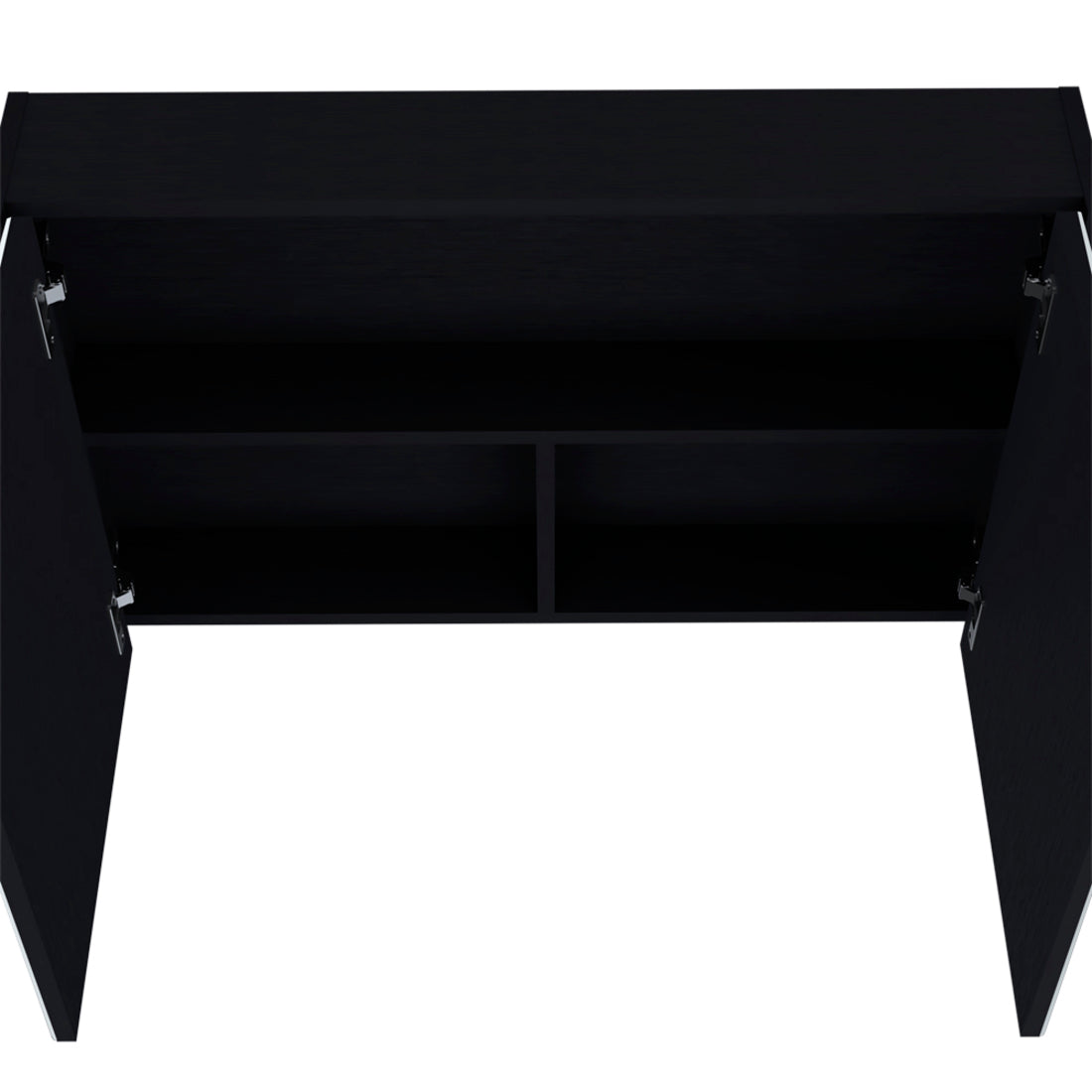 32" Black Wood Floating Bathroom Vanity And Medicine Cabinet With Mirror