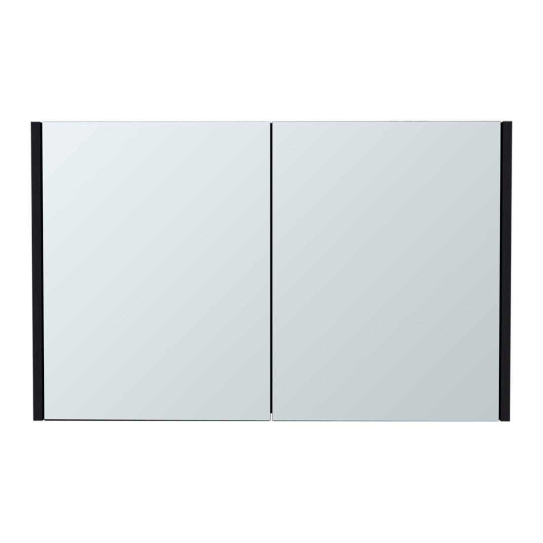 32" Black Wood Floating Bathroom Vanity And Medicine Cabinet With Mirror
