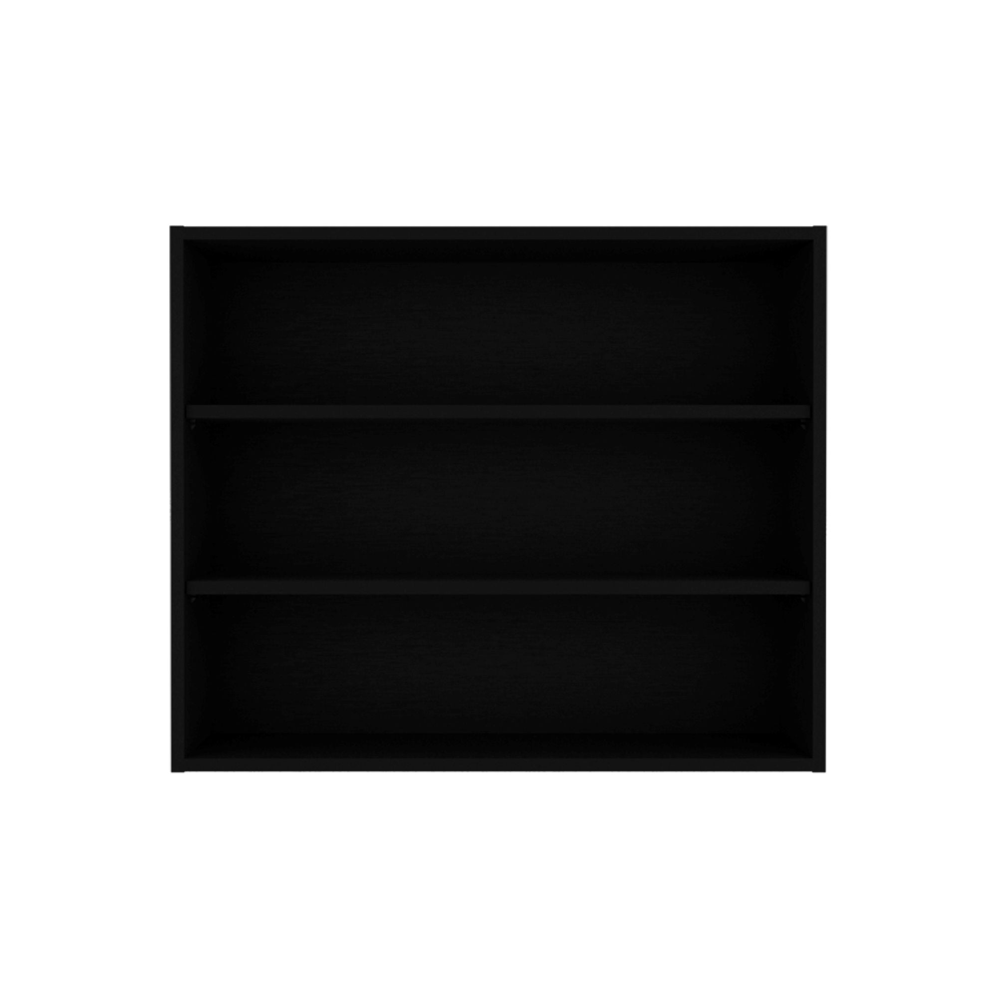 36" Black Wood Wall Mounted Floating Shelf