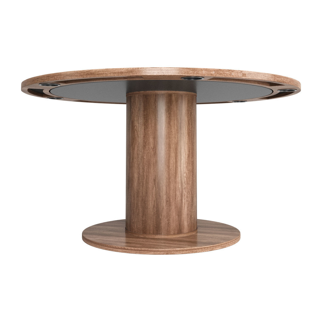 54" Natural And Black Round Convertible Game Table