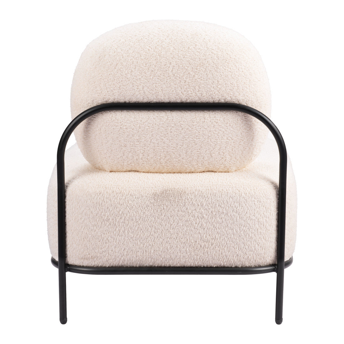 27" White And Black Sherpa And Upholstered Side Chair