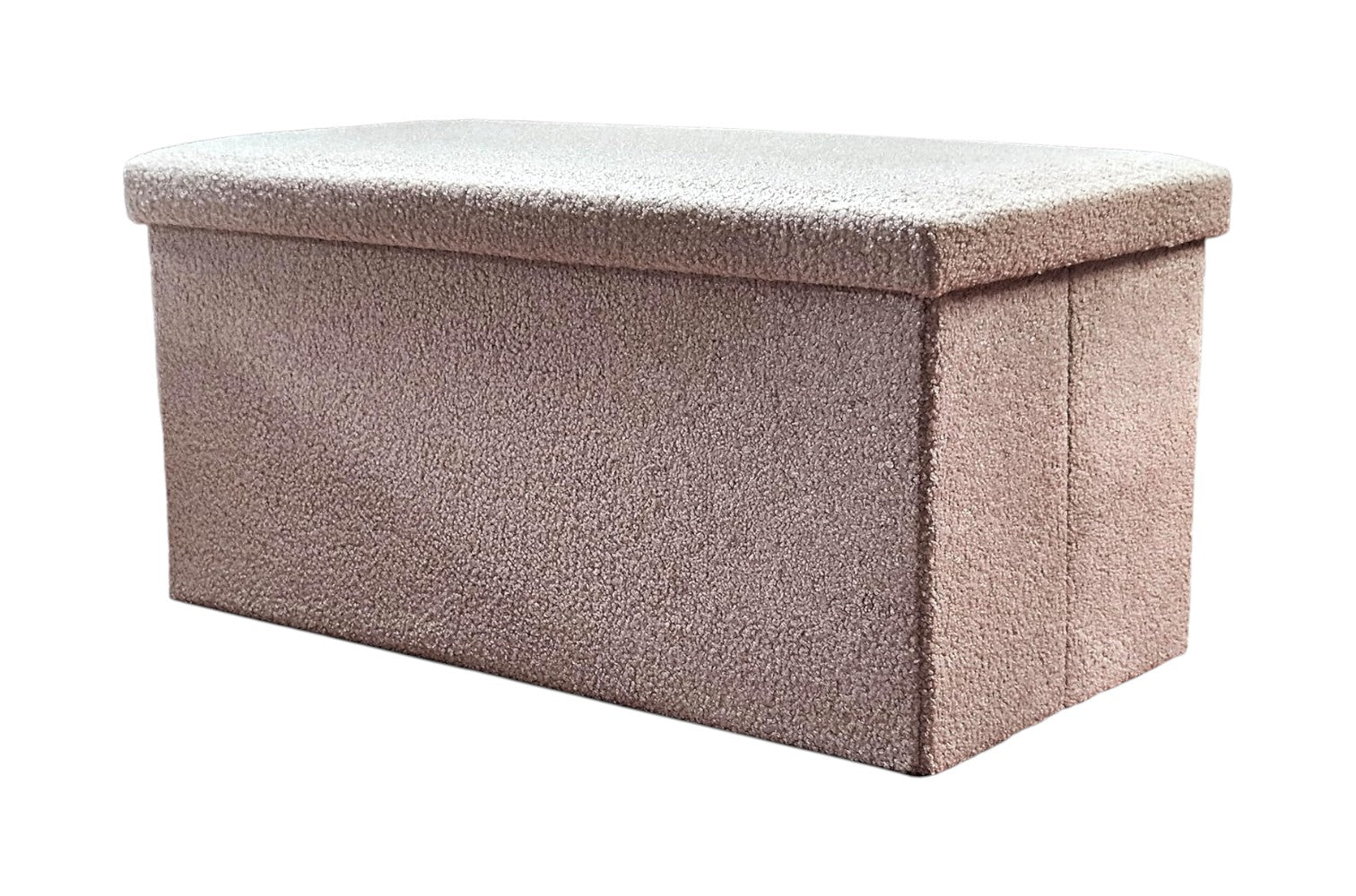 30" Taupe Boucle Storage Ottoman